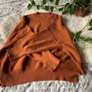 Free People Easy Street Oversized Tunic in Rust